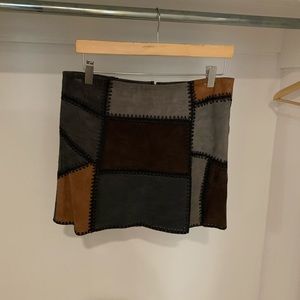 Patch suede skirt from Zara